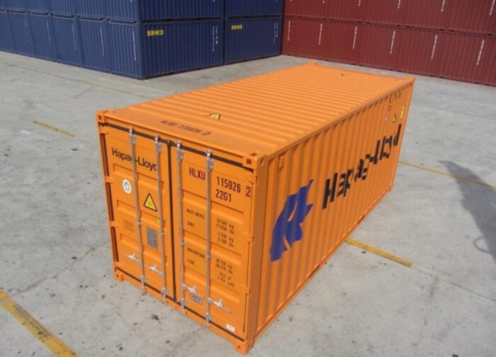 CONTENEDOR MARITIMO DE 20 PIES NARANJA - NUEVO - Imagen 1