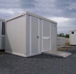bloque sanitario pmr nuevo con wc pmr, lavabo pmr, wc estándar y lavamanos - Imagen 6
